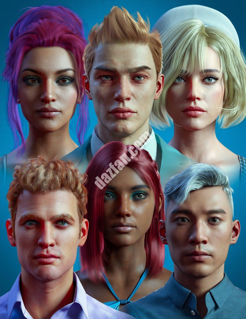 [daz合集] 时尚发型超级捆绑包-DAZ爱好者