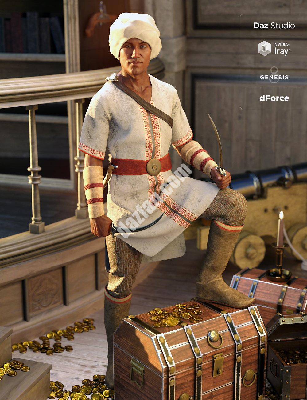 [daz服装] dForce南海创世记8男装备-DAZ爱好者