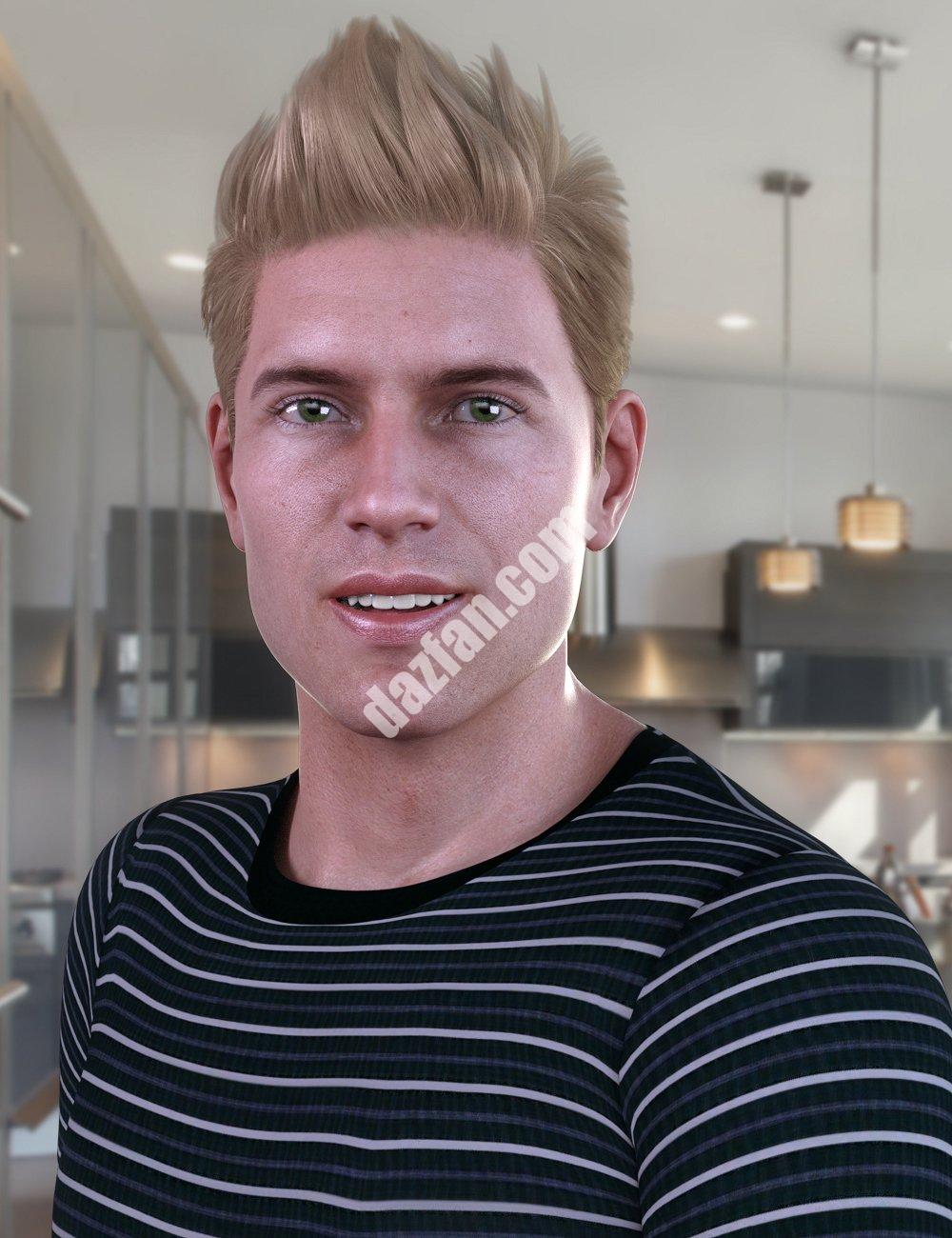 [daz发型] 创世纪8和8.1雄性的dForce淬火头发-DAZ爱好者