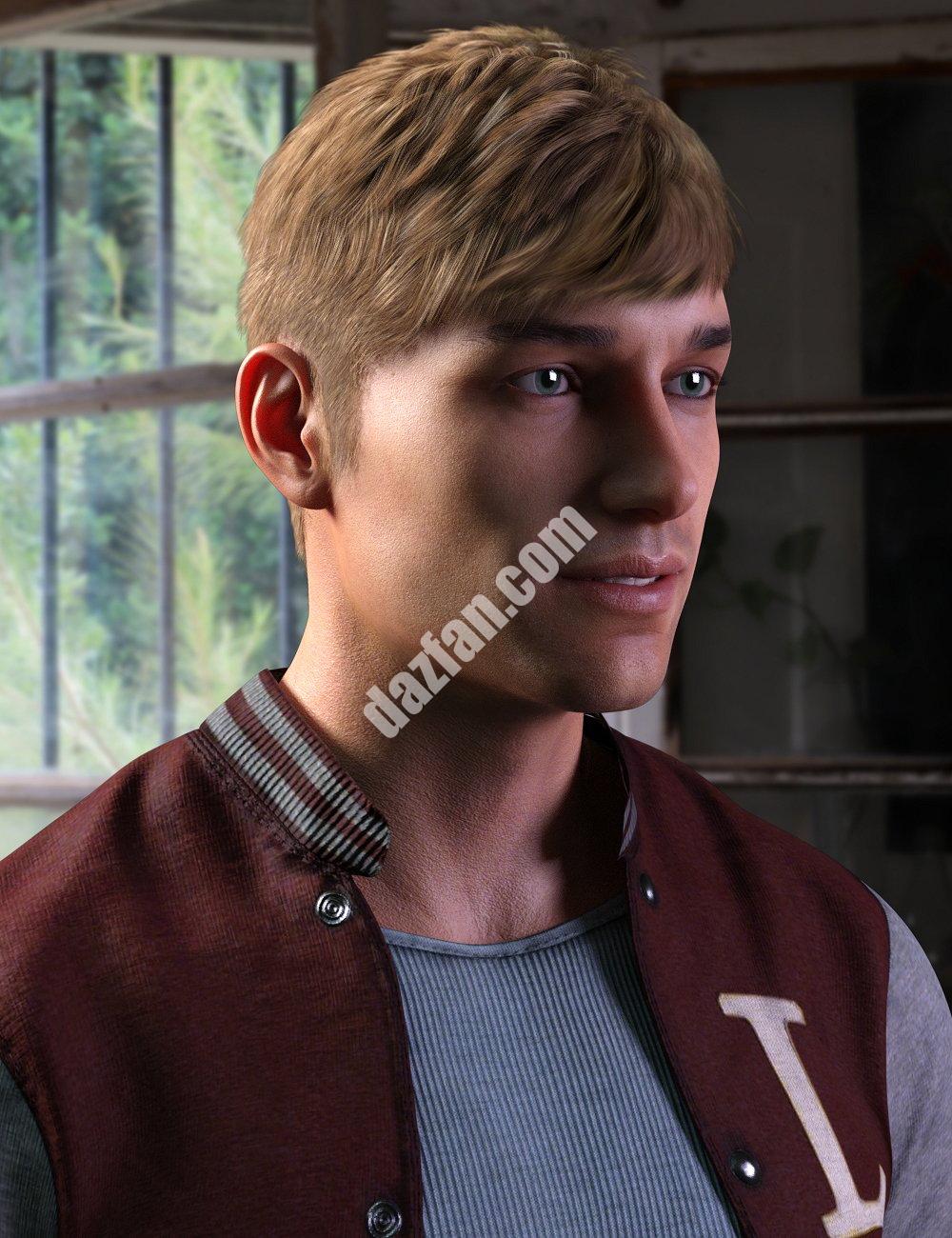 [daz发型] dForce创世纪8雄性的Richie头发-DAZ爱好者