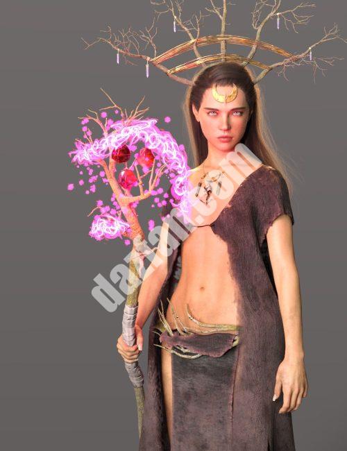 [daz服装] dForce Woodland女巫创世纪8.1女性套装-DAZ爱好者