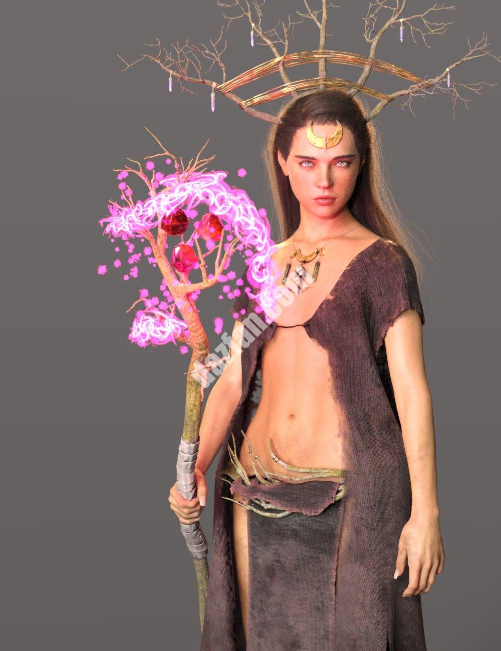 [daz服装] dForce Woodland女巫创世纪8.1女性套装-DAZ爱好者