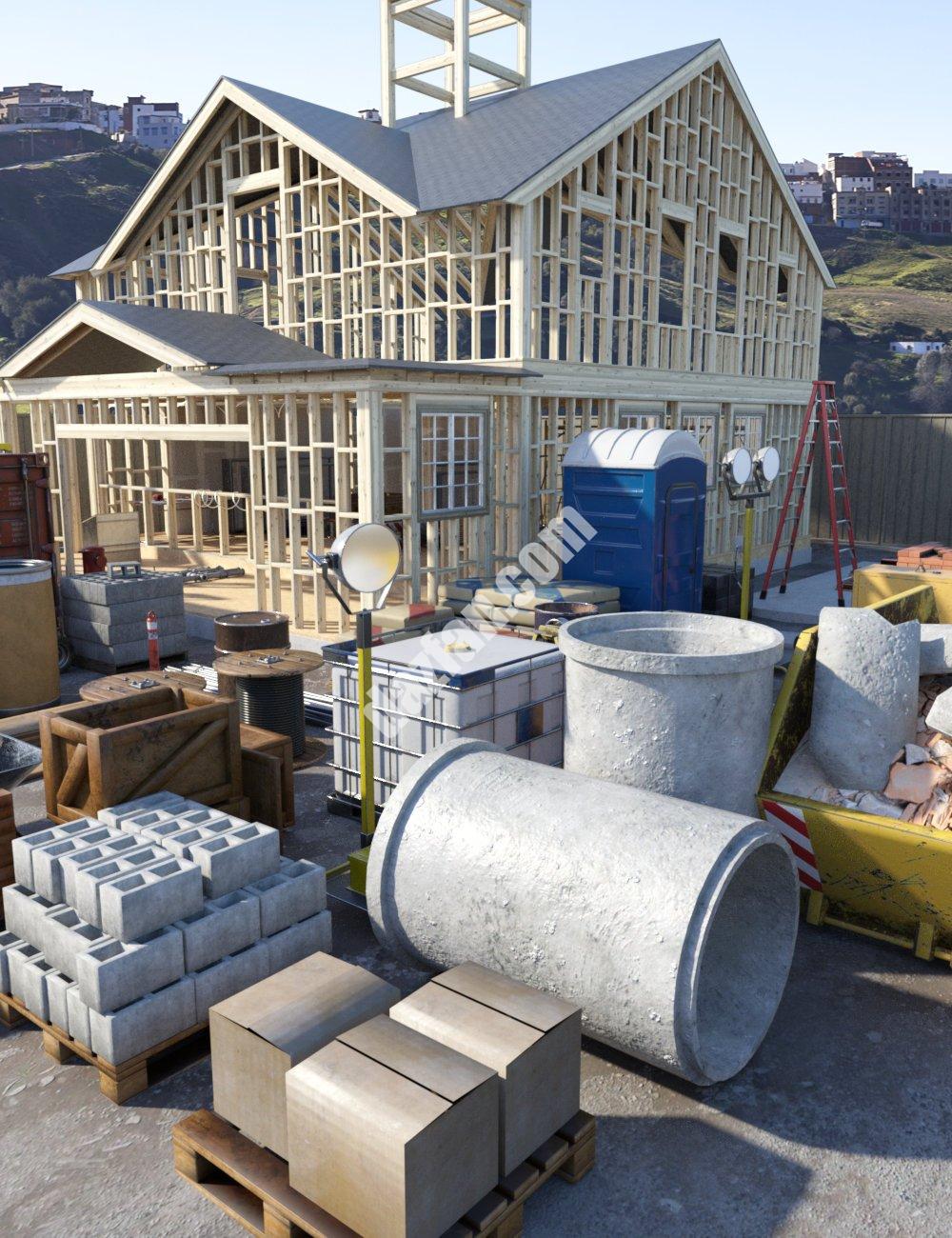 [daz场景] FG建筑道具-DAZ爱好者