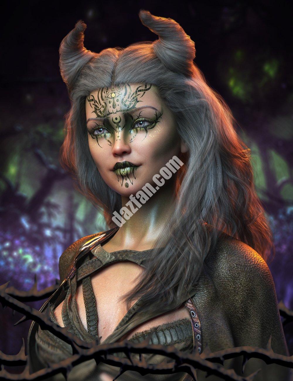 [daz角色] FPE林地女巫地球壳化妆创世纪8.1女性-DAZ爱好者