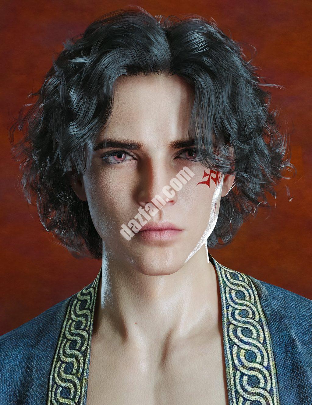 [daz发型] HS卷发Vibes头发为创世纪9，8，和8.1雄性-DAZ爱好者