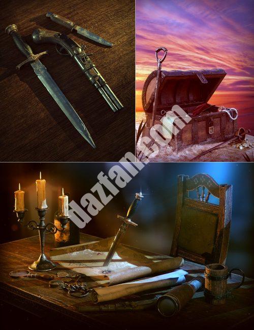 [daz道具] 创世纪8.1海盗道具-DAZ爱好者