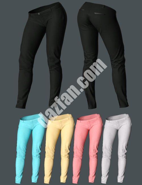 [daz服装] 适用于Genesis 8和8.1女性的MDU dForce长裤-DAZ爱好者