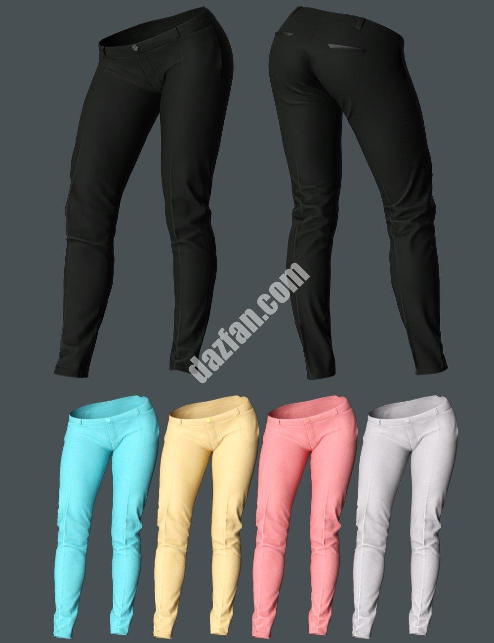[daz服装] 适用于Genesis 8和8.1女性的MDU dForce长裤-DAZ爱好者