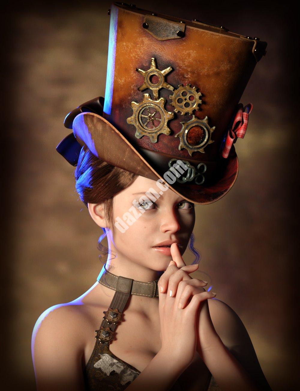 [daz服装] ND创世记8女款蒸汽帽-DAZ爱好者