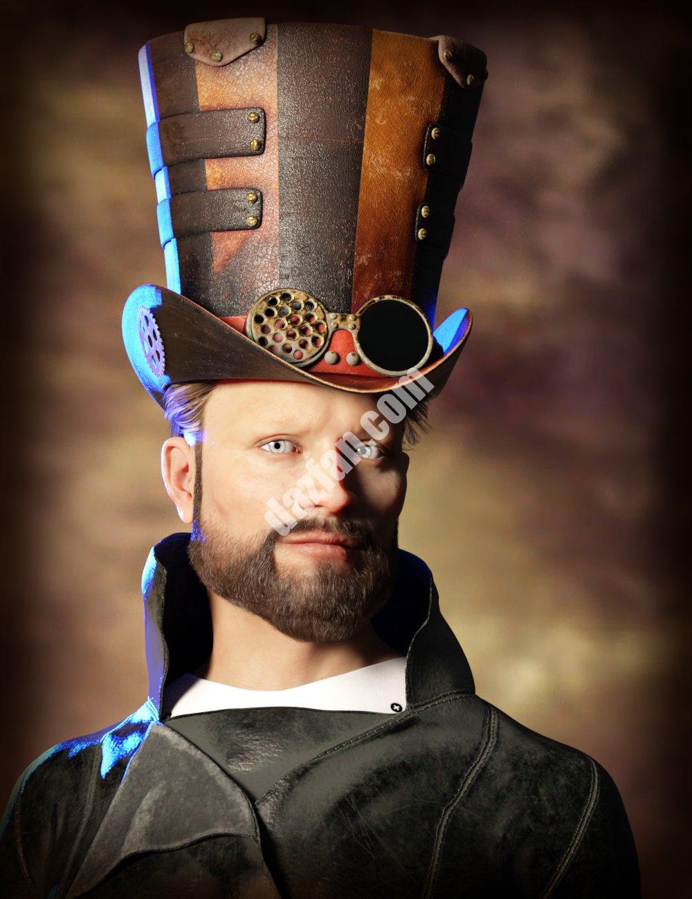 [daz服装] 创世纪8号男款ND蒸汽帽-DAZ爱好者