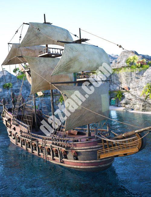 [daz载具] 鞑靼海盗船-DAZ爱好者