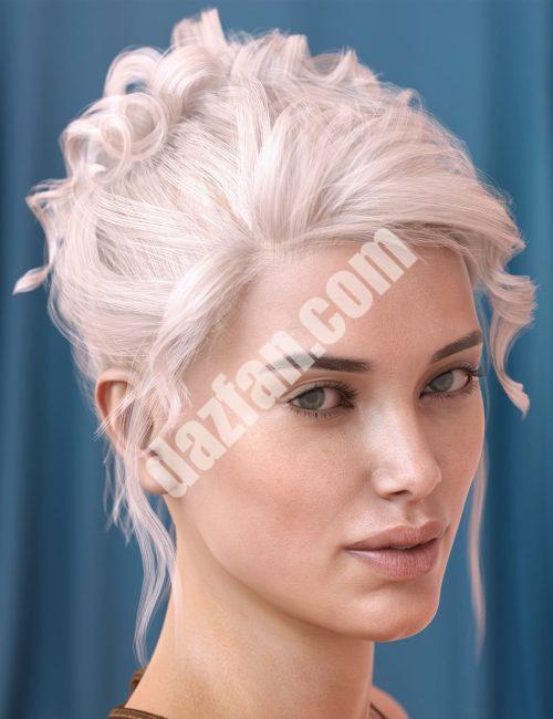 [daz发型] Genesis 3和8雌性的罂粟花头发-DAZ爱好者