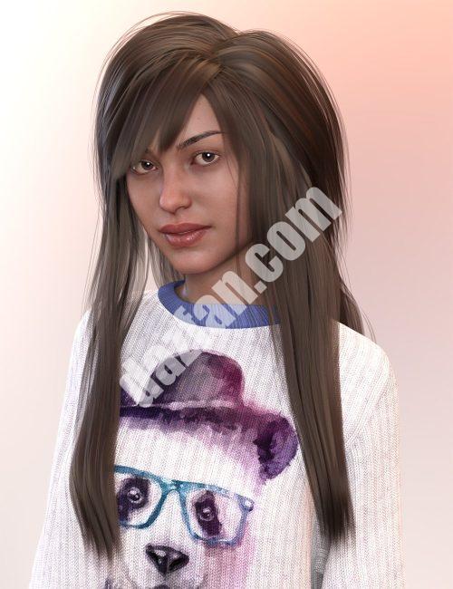 [daz发型] 创世纪8号女性剃须刀毛（s）-DAZ爱好者