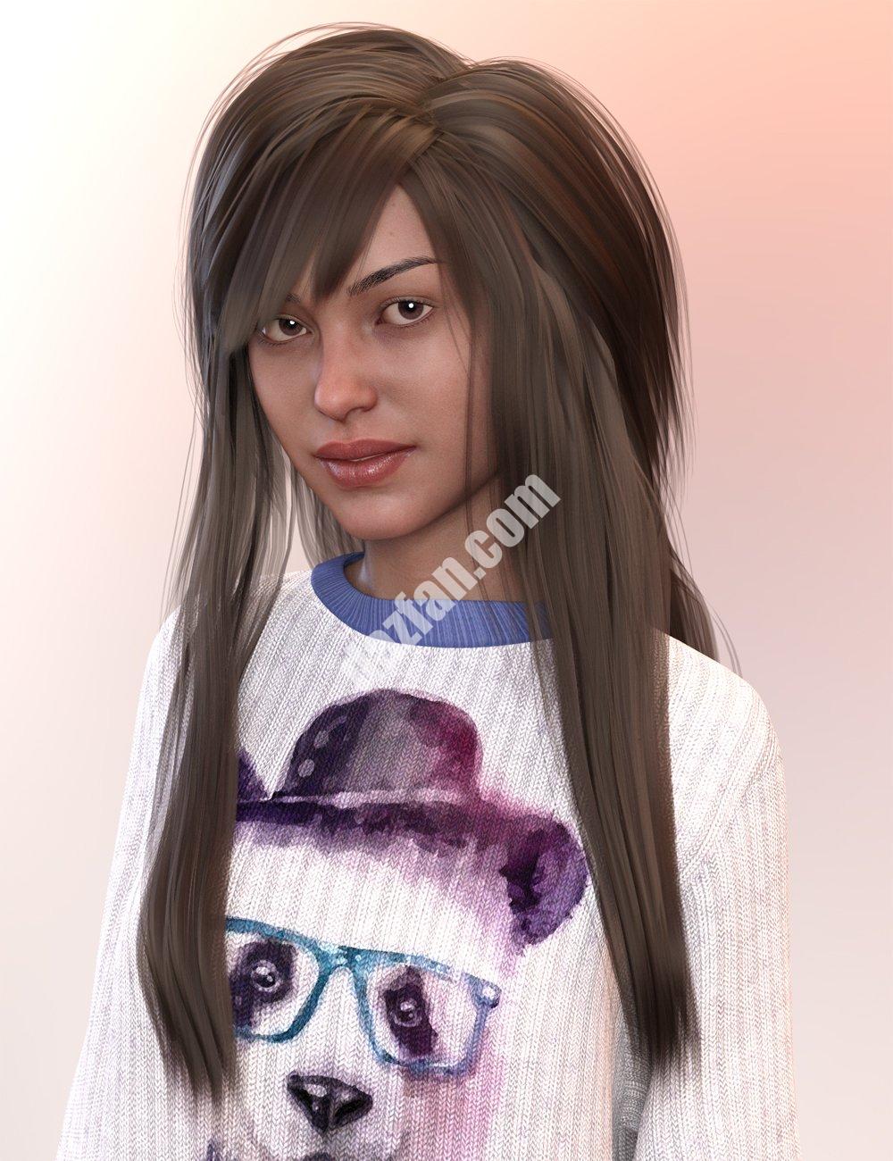 [daz发型] 创世纪8号女性剃须刀毛（s）-DAZ爱好者