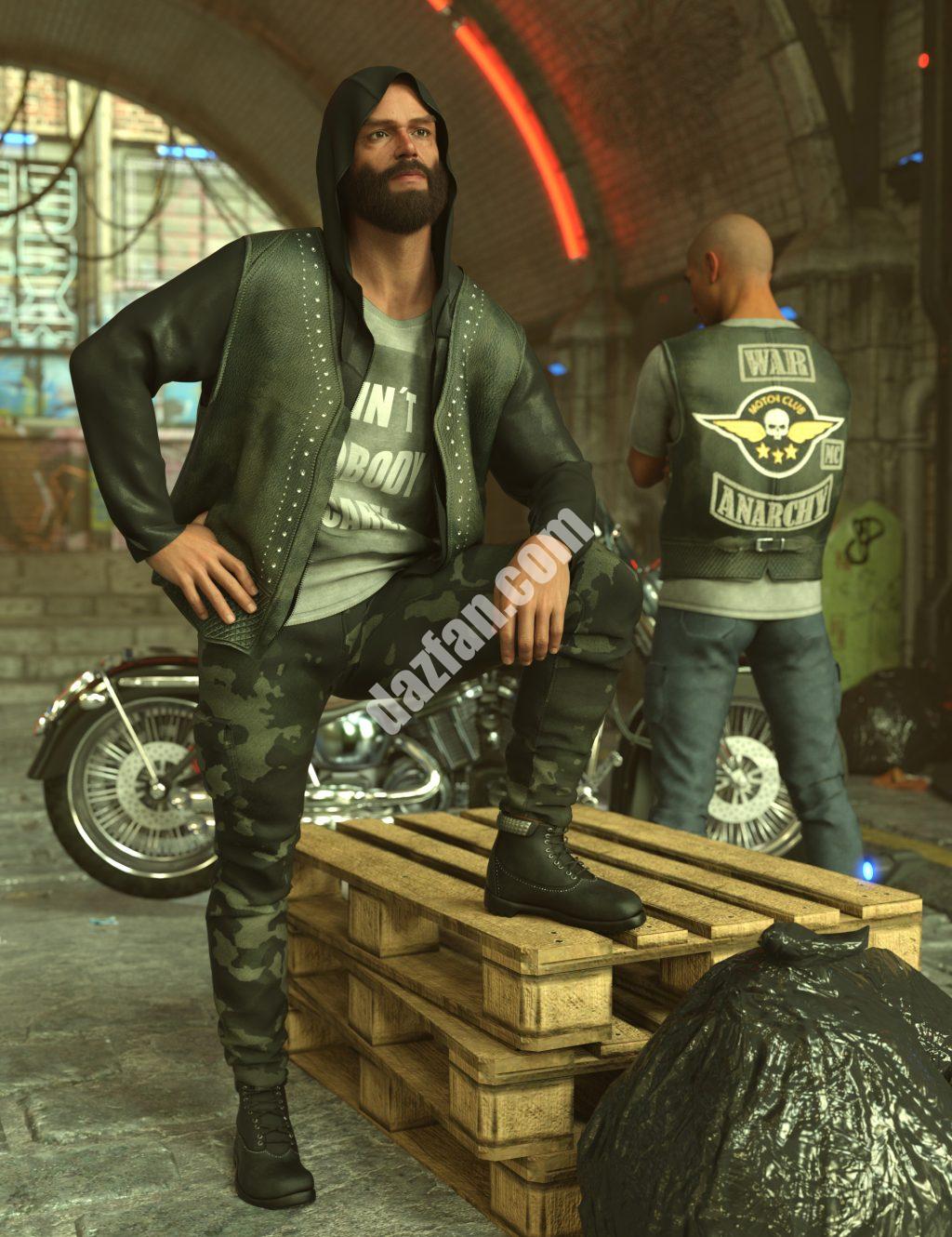 [daz服装] dForce KuJ创世记9的亡命之徒套装-DAZ爱好者