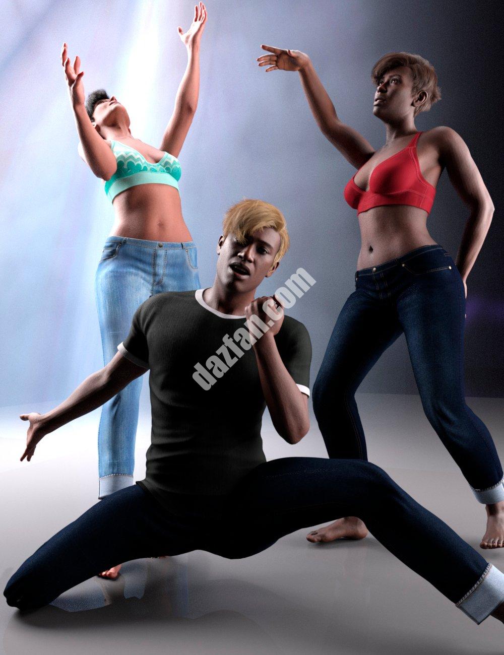 [daz姿势] 歌手为《创世纪9》摆出摇滚朋克造型-DAZ爱好者