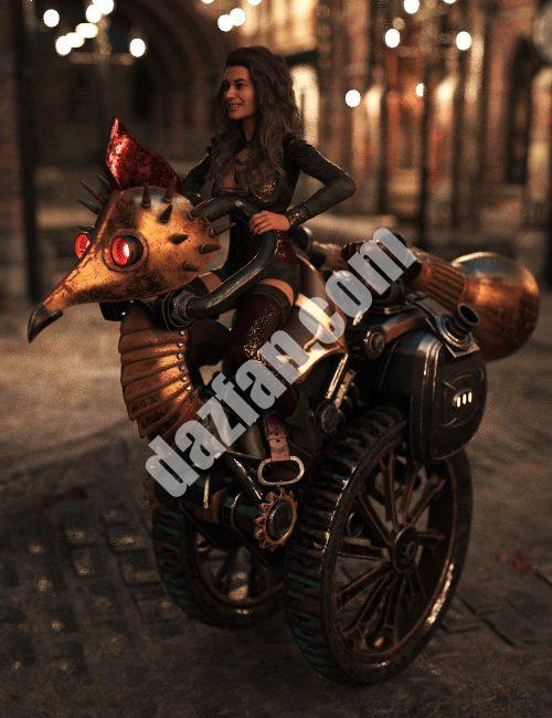 [daz角色] 蒸汽朋克鸟-DAZ爱好者