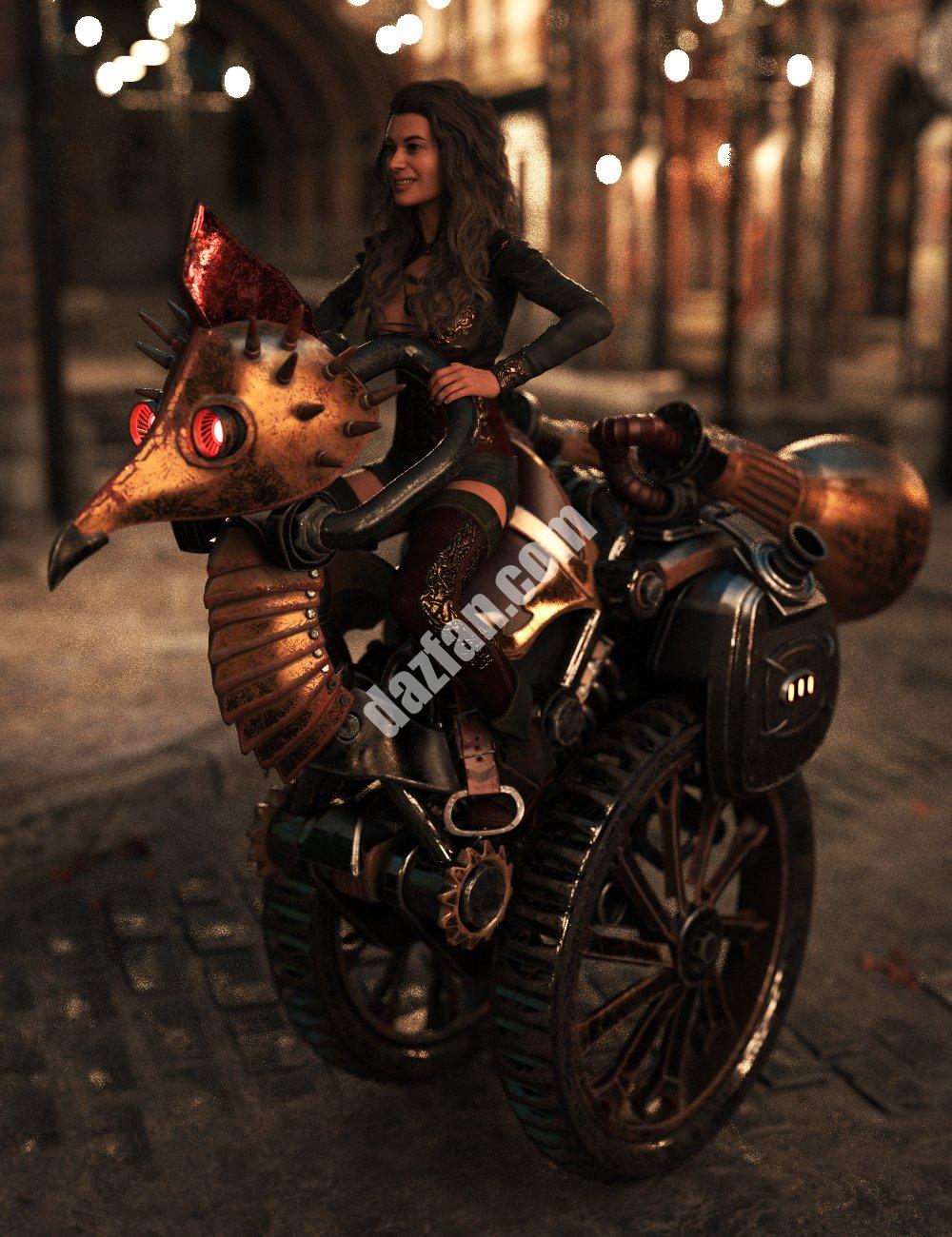 [daz角色] 蒸汽朋克鸟-DAZ爱好者