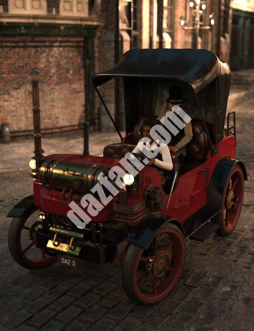 [daz道具] 蒸汽朋克马车-DAZ爱好者