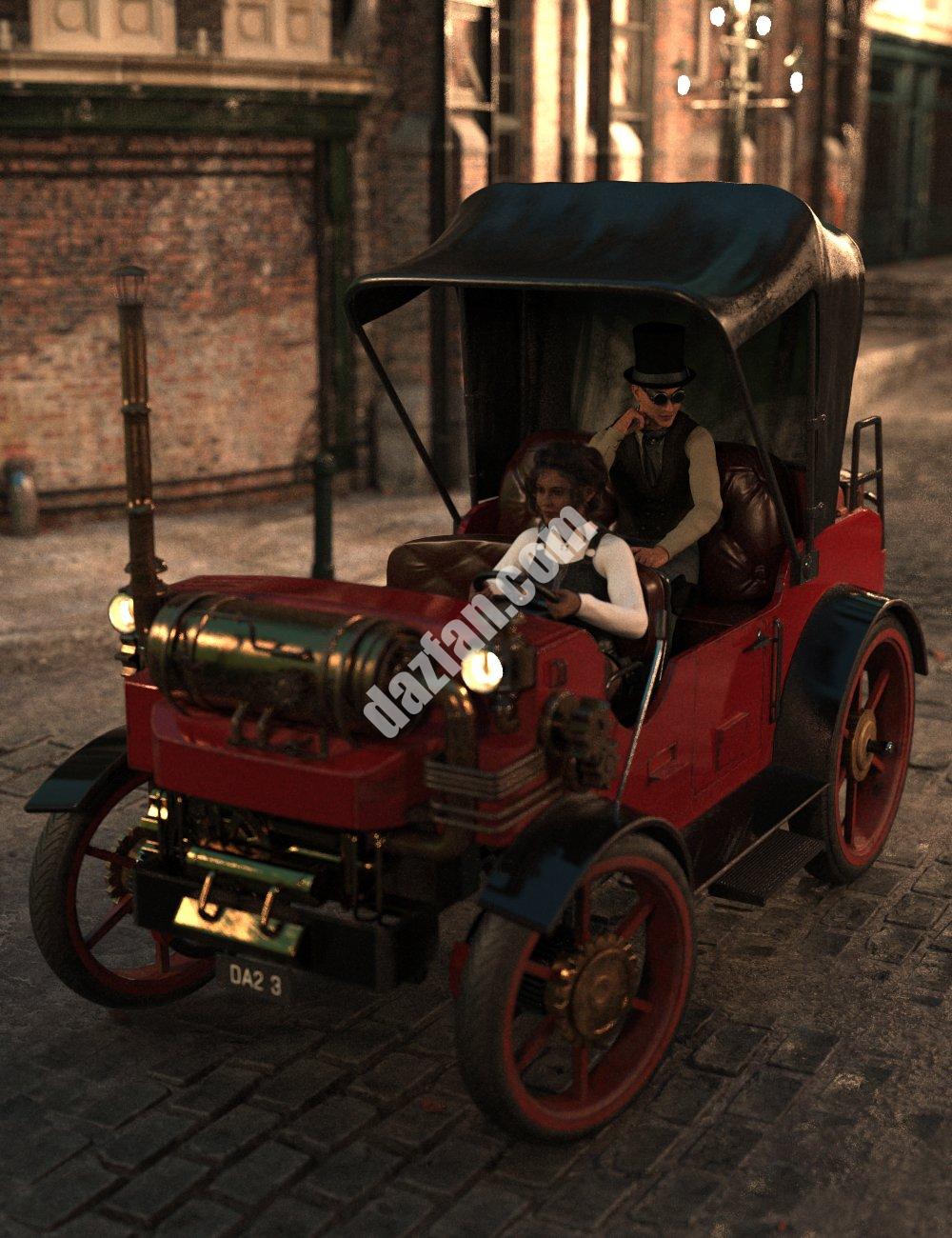 [daz道具] 蒸汽朋克马车-DAZ爱好者