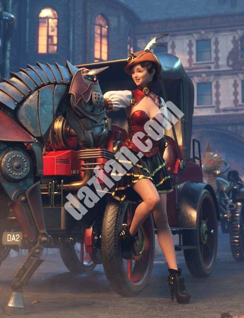 [daz合集] 蒸汽朋克旅行者包-DAZ爱好者