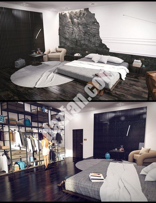 [daz场景] 悬崖屋卧室-DAZ爱好者