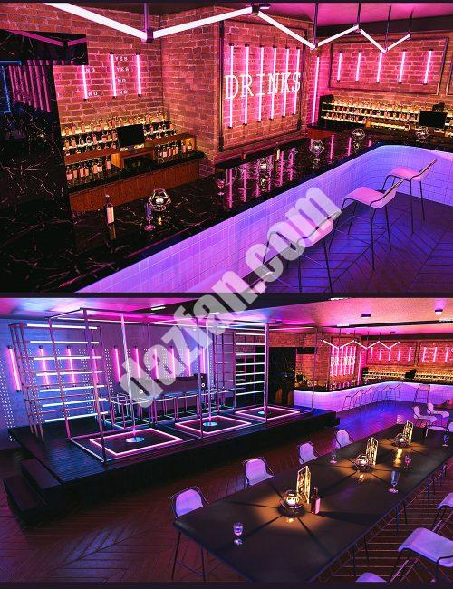 [daz场景] 霓虹灯酒吧-DAZ爱好者