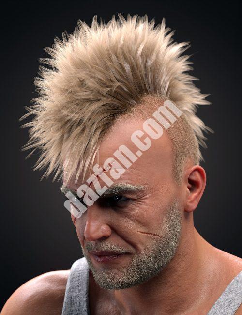 [daz发型] M3D硬汉头发套装Genesis 8.1雄性-DAZ爱好者