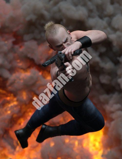 [daz姿势] 创世纪8号男选手艰难的生活姿势-DAZ爱好者