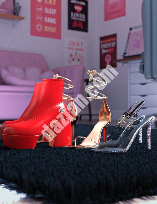 [daz服装] 创世纪9的Triple Desire鞋款-DAZ爱好者