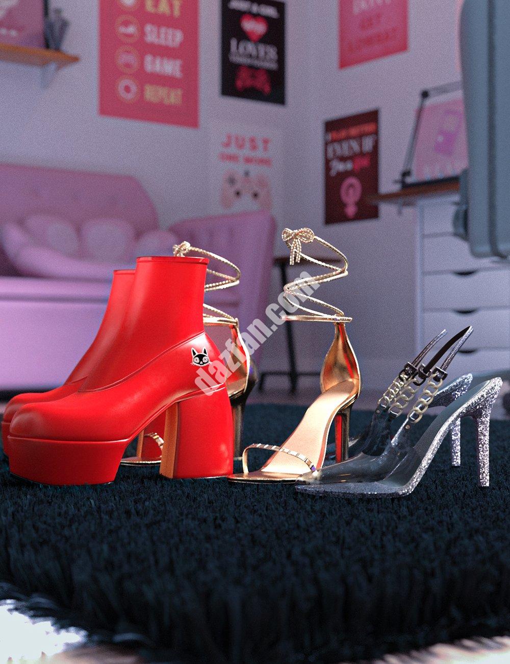 [daz服装] 创世纪9的Triple Desire鞋款-DAZ爱好者