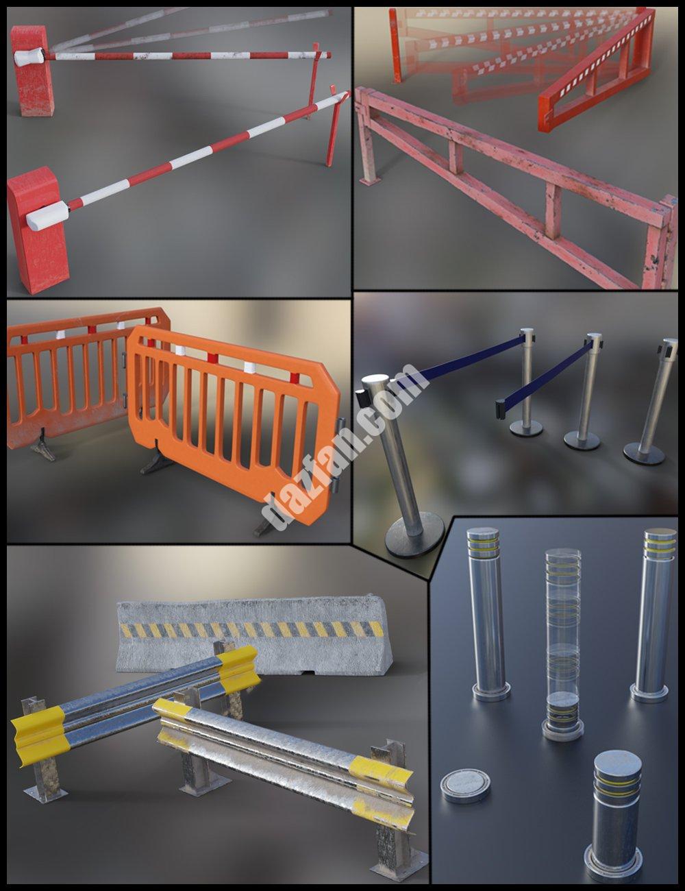 [daz场景] 通用屏障包-DAZ爱好者