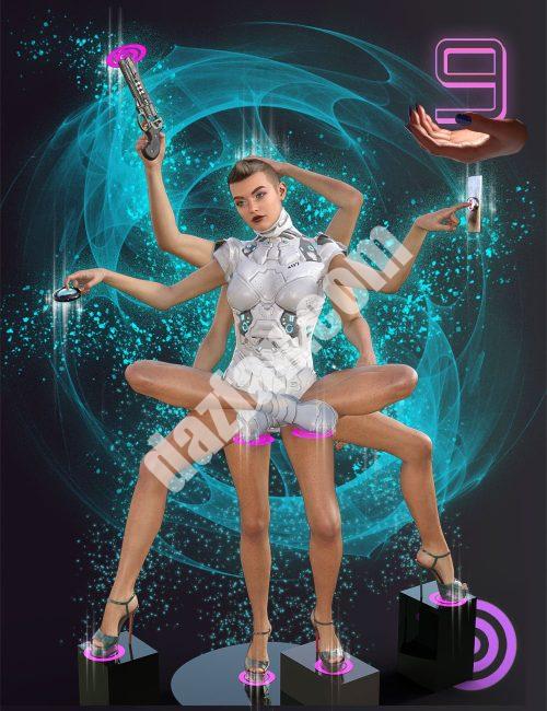 [daz合集] Genesis 9捆绑包的V3D自动姿势-DAZ爱好者