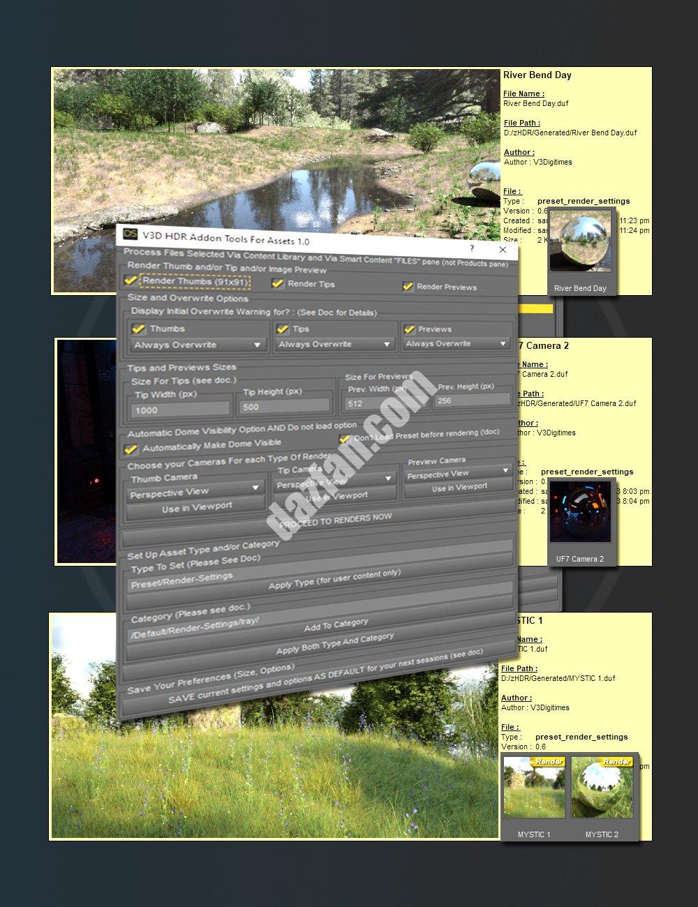 [daz插件] V3D HDR附加工具-DAZ爱好者