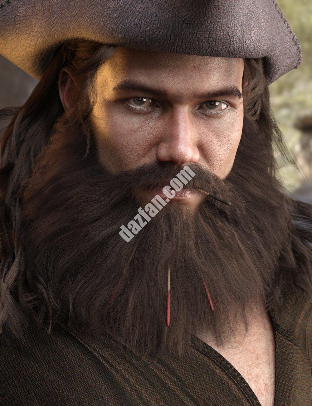 [daz发型] 创世纪8的沃尔特头发和胡子-DAZ爱好者