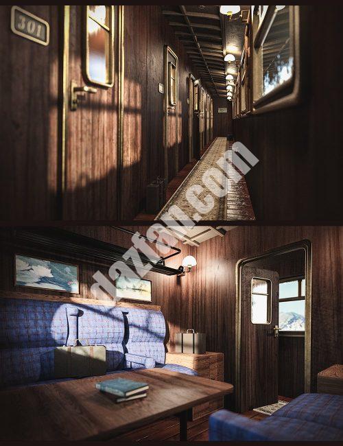 [daz场景] 西部特快列车头等舱-DAZ爱好者