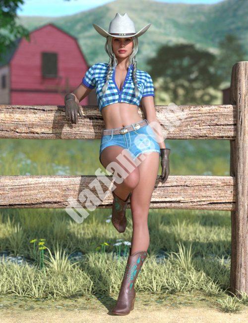 [daz合集] 狂野西部牛仔女孩捆绑创世纪9女性-DAZ爱好者
