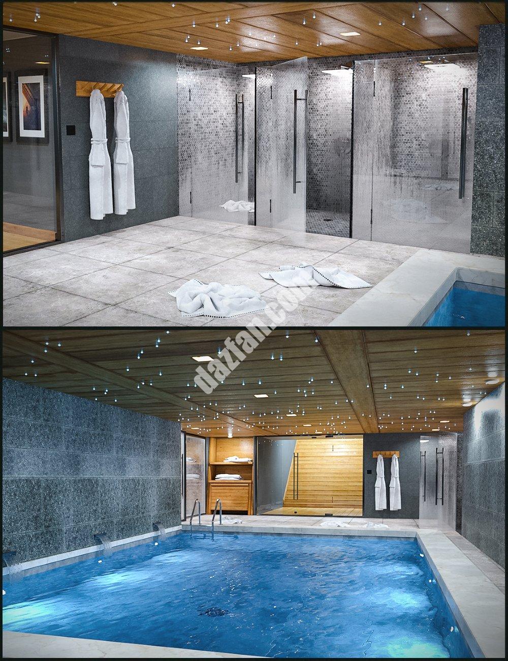 [daz场景] 寒假游泳池-DAZ爱好者