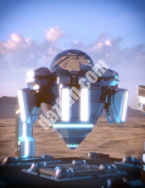 [daz载具] X-BIT未来航天飞机-DAZ爱好者