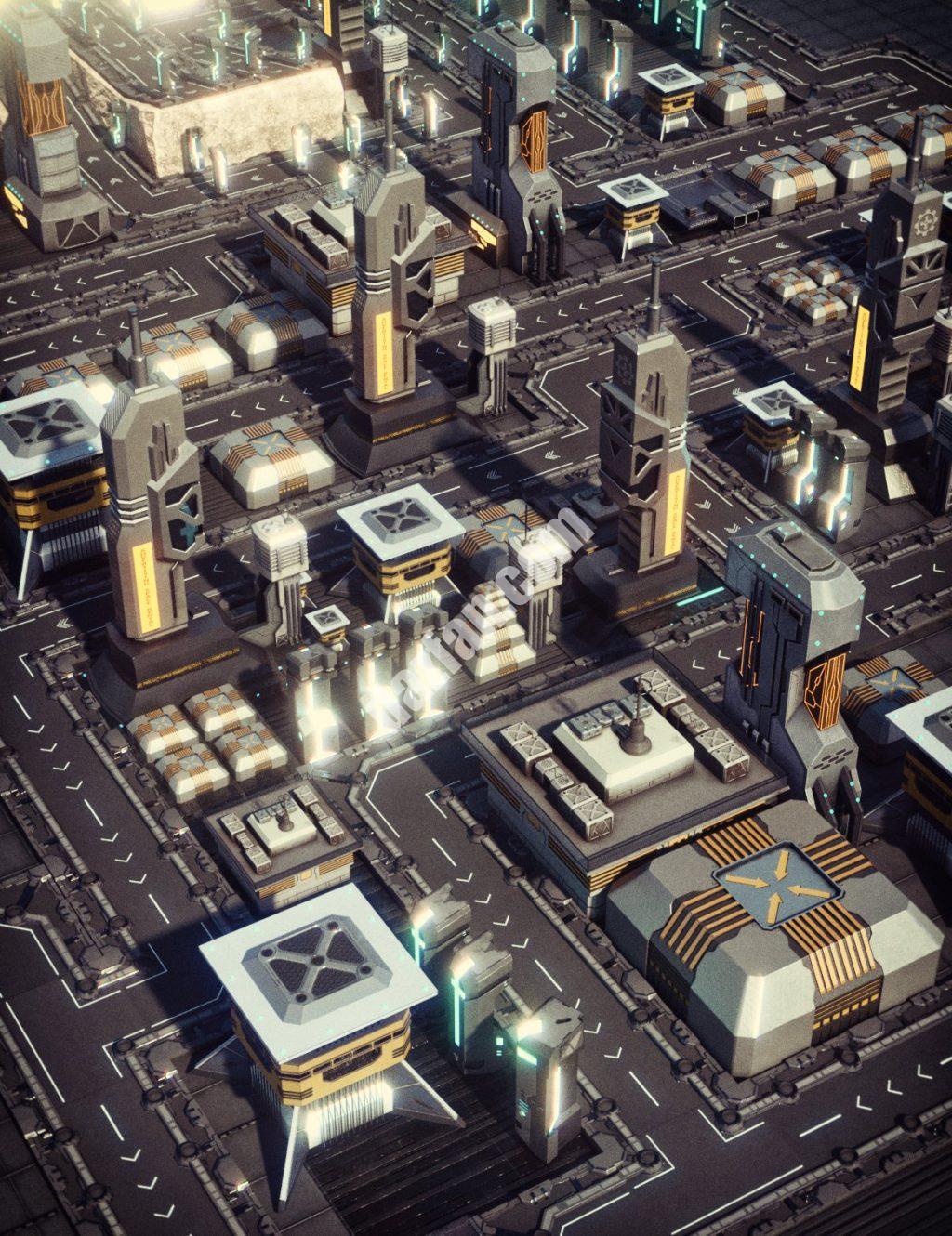 [daz场景] X-BIT未来太空之路-DAZ爱好者