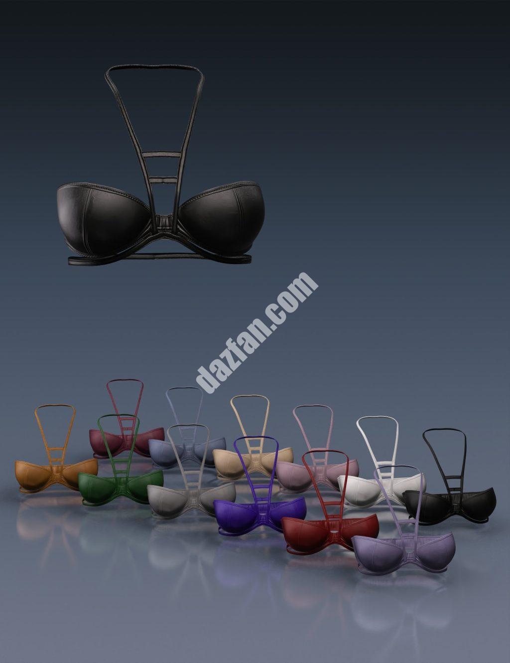 [daz服装] X时尚俱乐部背带套装01 Genesis 8和8.1女性文胸和背带-DAZ爱好者