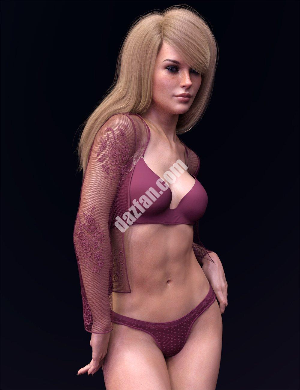 [daz服装] 适用于Genesis 8和8.1女性的X-Fashion猫耳内衣-DAZ爱好者