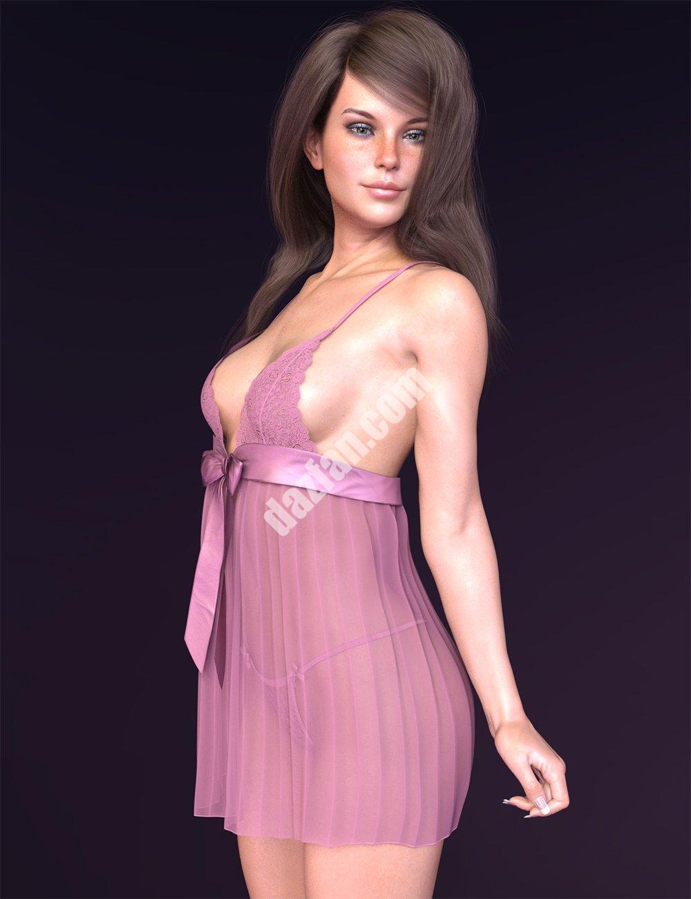 [daz服装] Genesis 8和8.1女性版X-Fashion dForce Sheer蕾丝娃娃-DAZ爱好者