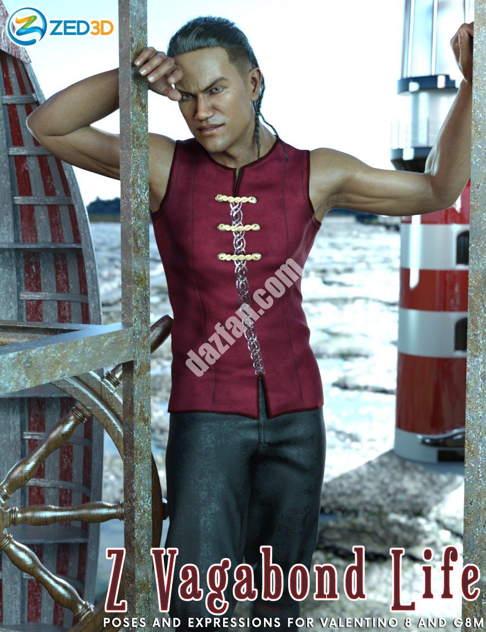 [daz姿势] 华伦天奴8的Z流浪生活姿势和表情-DAZ爱好者
